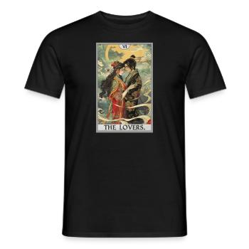 Tarot Cards Tarot Card The Lovers The Lovers - Men's T-Shirt - black - Front - AI Model Male 178 light (178cm)