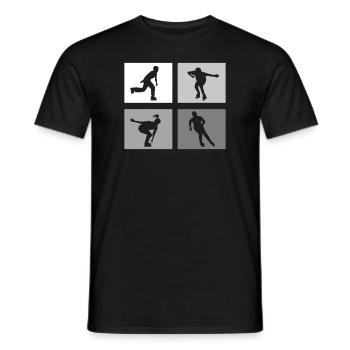 Inline-Skating Rollerskates Inline-Skater - Men's T-Shirt - black - Front - AI Model Male 178 light (178cm)