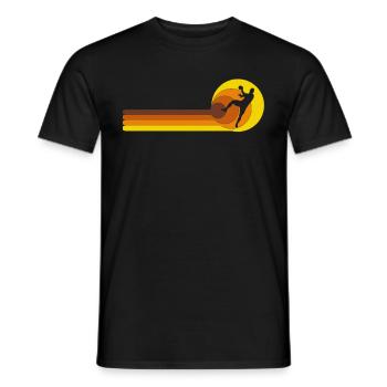 Joueur de Handball Ballon de Handball Joueur de Handball Vintage - T-shirt homme - noir - Devant - AI Model Male 178 light (178cm)
