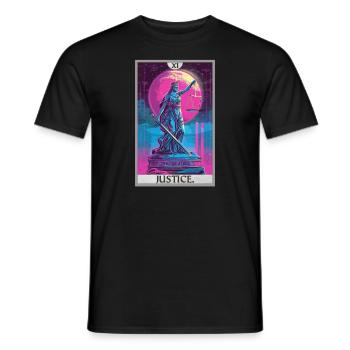 Tarot Cards Tarot Card Justice Justice - Men's T-Shirt - black - Front - AI Model Male 178 light (178cm)