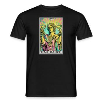 Tarotkarten Tarotkarte Temperance Mäßigkeit - Männer T-Shirt - Schwarz - Vorne - AI Model Male 178 light (178cm)