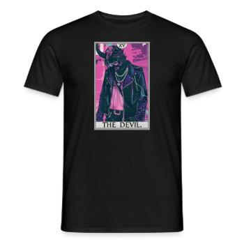Tarot Cards Tarot Card The Devil The Devil - Men's T-Shirt - black - Front - AI Model Male 178 light (178cm)