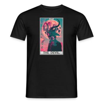Tarot Cards Tarot Card The Devil The Devil - Men's T-Shirt - black - Front - AI Model Male 178 light (178cm)