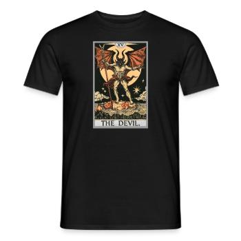 Tarot Cards Tarot Card The Devil The Devil - Men's T-Shirt - black - Front - AI Model Male 178 light (178cm)