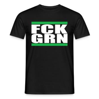 FCK GRN - T-shirt homme - noir - Devant - AI Model Male 178 light (178cm)