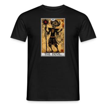 Tarot Cards Tarot Card The Devil The Devil - Men's T-Shirt - black - Front - AI Model Male 178 light (178cm)
