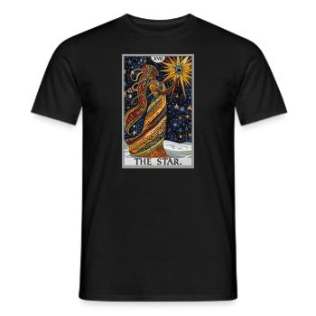 Tarot Cards Tarot Card The Star The Star - Men's T-Shirt - black - Front - AI Model Male 178 light (178cm)