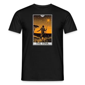 Tarotkarten Tarotkarte The Star Der Stern - Männer T-Shirt - Schwarz - Vorne - AI Model Male 178 light (178cm)