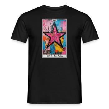 Tarot Cards Tarot Card The Star The Star - Men's T-Shirt - black - Front - AI Model Male 178 light (178cm)
