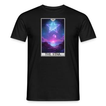 Tarotkarten Tarotkarte The Star Der Stern - Männer T-Shirt - Schwarz - Vorne - AI Model Male 178 light (178cm)