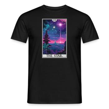 Tarotkarten Tarotkarte The Star Der Stern - Männer T-Shirt - Schwarz - Vorne - AI Model Male 178 light (178cm)