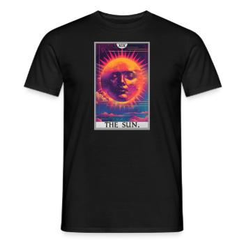 Tarot Card Tarot Card The Sun The Sun - Men's T-Shirt - black - Front - AI Model Male 178 light (178cm)