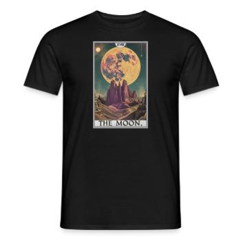Tarotkarten Tarotkarte The Moon Der Mond - Männer T-Shirt - Schwarz - Vorne - AI Model Male 178 light (178cm)