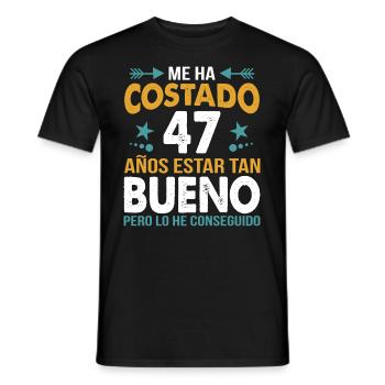 ME HA COSTADO 47 ANOS ESTAR TAN BUENO - T-shirt homme - noir - Devant - AI Model Male 178 light (178cm)