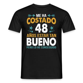 ME HA COSTADO 48 ANOS ESTAR TAN BUENO - T-shirt homme - noir - Devant - AI Model Male 178 light (178cm)