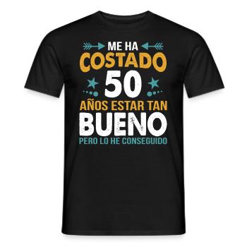ME HA COSTADO 50 AÑOS ESTAR TAN BUENO - T-shirt homme - noir - Devant - AI Model Male 178 light (178cm)