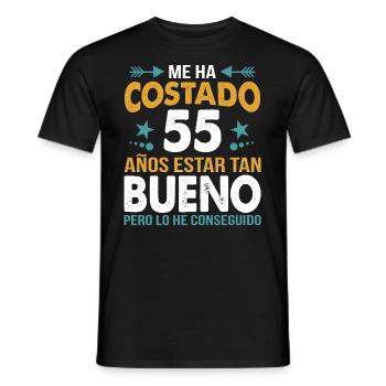 ME HA COSTADO 55 AÑOS ESTAR TAN BUENO - T-shirt homme - noir - Devant - AI Model Male 178 light (178cm)