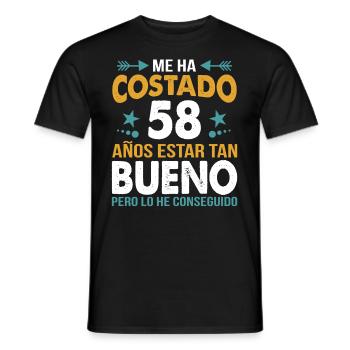 ME HA COSTADO 58 AÑOS ESTAR TAN BUENO - T-shirt homme - noir - Devant - AI Model Male 178 light (178cm)