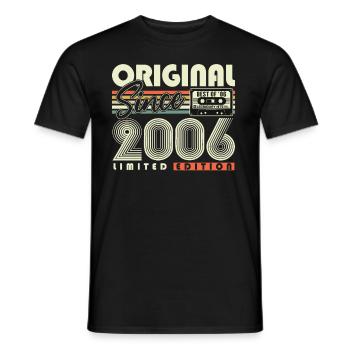 Original Since 2006 Vintage Birthday Gift - Men's T-Shirt - black - Front - AI Model Male 178 light (178cm)