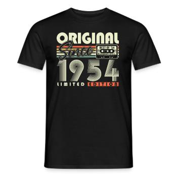 Original Since 1954 Vintage Birthday Gift - Men's T-Shirt - black - Front - AI Model Male 178 light (178cm)