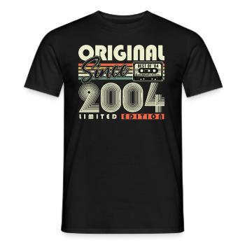 Original depuis 2004 Cadeau d’anniversaire vintage - T-shirt homme - noir - Devant - AI Model Male 178 light (178cm)