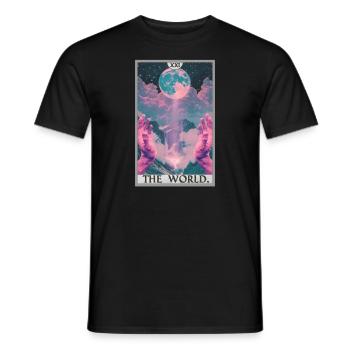 Tarot Card Tarot Card The World - Men's T-Shirt - black - Front - AI Model Male 178 light (178cm)