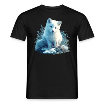 Arctic Fox Polarfüchse Polarfuchs - Men's T-Shirt - black - Front - AI Model Male 178 light (178cm)