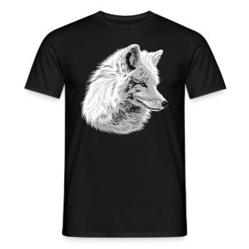 Arctic Fox Polarfüchse Polarfuchs - Men's T-Shirt - black - Front - AI Model Male 178 light (178cm)