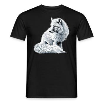 Arctic Fox Polarfüchse Polarfuchs - Men's T-Shirt - black - Front - AI Model Male 178 light (178cm)