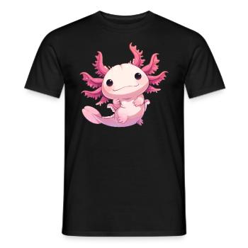 Axolotl - Men's T-Shirt - black - Front - AI Model Male 178 light (178cm)