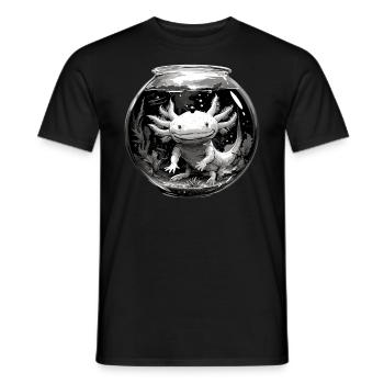 Axolotl - T-shirt homme - noir - Devant - AI Model Male 178 light (178cm)