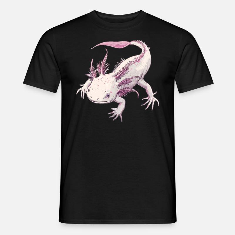 Axolotl - Männer T-Shirt - Schwarz
