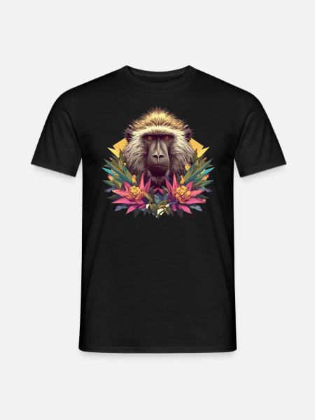 Baboon Paviane Pavian - Men's T-Shirt - black