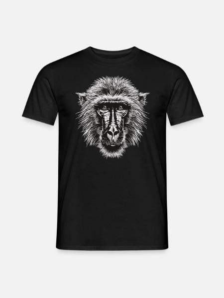 Baboon Paviane Pavian - Men's T-Shirt - black