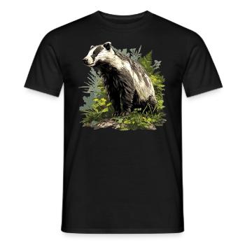 Badger Dachse Dachs - Men's T-Shirt - black - Front - AI Model Male 178 light (178cm)