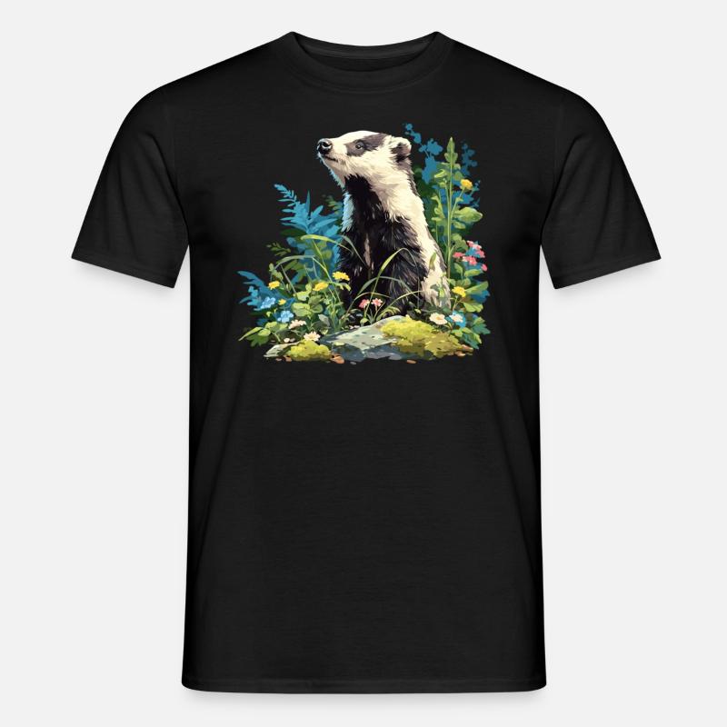 Badger Dachse Dachs - Männer T-Shirt - Schwarz