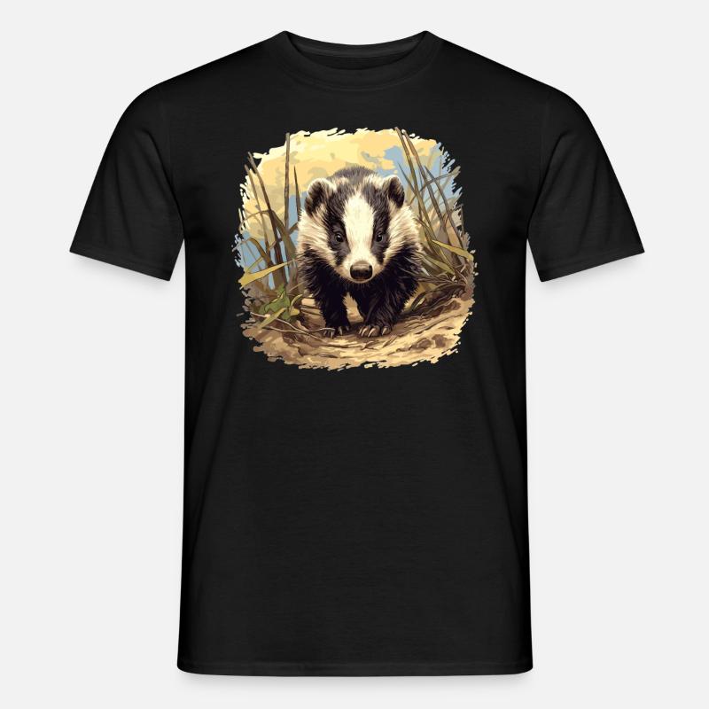 Badger Dachse Dachs - Männer T-Shirt - Schwarz