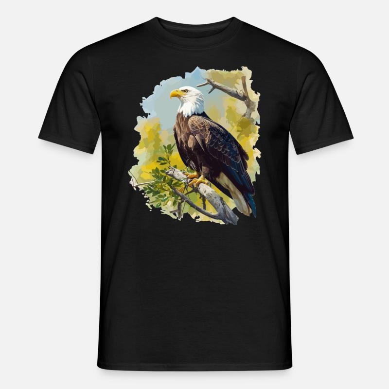 Bald Eagle Weißkopfseeadler - Männer T-Shirt - Schwarz