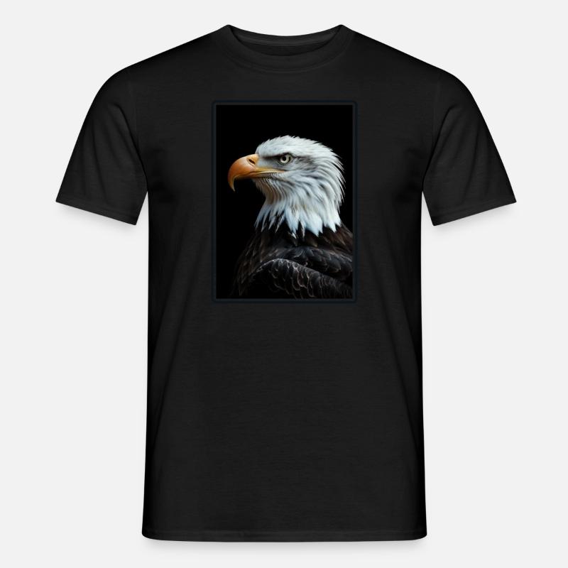 Bald Eagle Weißkopfseeadler - Männer T-Shirt - Schwarz