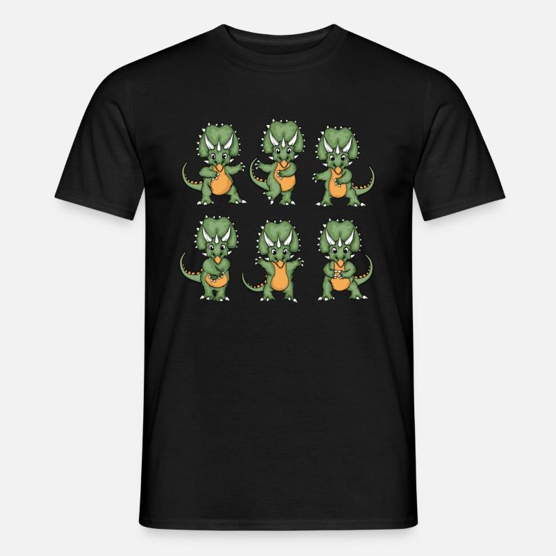 Trizeratops Geschenk Kinder Dinosaurier - Männer T-Shirt - Schwarz