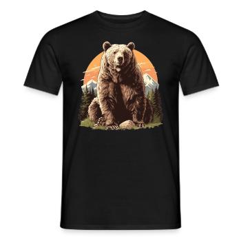 Ours Bären Bär - T-shirt homme - noir - Devant - AI Model Male 178 light (178cm)