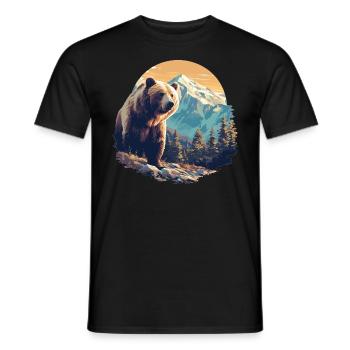 Ours Bären Bär - T-shirt homme - noir - Devant - AI Model Male 178 light (178cm)