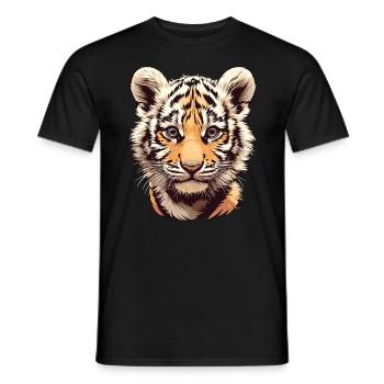 Tiger - Männer T-Shirt - Schwarz - Vorne - AI Model Male 178 light (178cm)