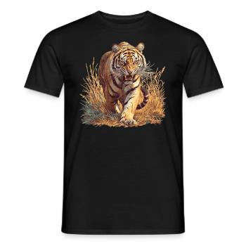 Tigre du Bengale Roi Tigre - T-shirt homme - noir - Devant - AI Model Male 178 light (178cm)