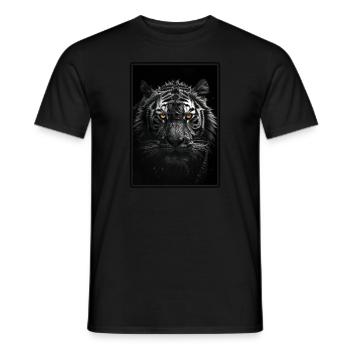 White Tiger Weiße Tiger Weißer Tiger - Männer T-Shirt - Schwarz - Vorne - AI Model Male 178 light (178cm)