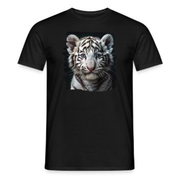 White Tiger Weiße Tiger Weißer Tiger - Männer T-Shirt - Schwarz - Vorne - AI Model Male 178 light (178cm)