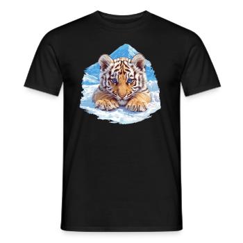Sibirische Tiger Sibirischer Tiger - Männer T-Shirt - Schwarz - Vorne - AI Model Male 178 light (178cm)