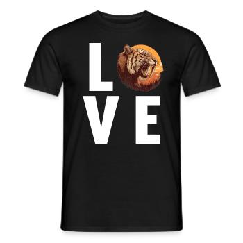 Saber-Toothed Tiger Sabertooth Tiger - Men's T-Shirt - black - Front - AI Model Male 178 light (178cm)