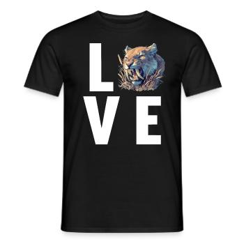 Saber-Toothed Tiger Sabertooth Tiger - Men's T-Shirt - black - Front - AI Model Male 178 light (178cm)