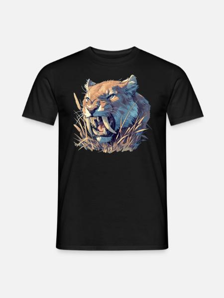 Saber-Toothed Tiger Sabertooth Tiger - Men's T-Shirt - black